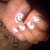 Pink and White Water Marbling