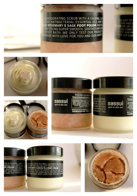 Sassui Rosemary &amp; Sage Foot Polish and Mint &amp; Green Tea Foot Cream