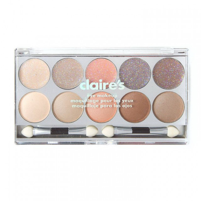 Claire&#039;s 10 Piece Glitter Eyeshadow Palette