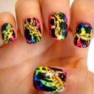 Lisa Frank Inspired Nail Series - Rainbow Crackle