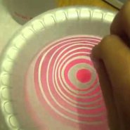 Pink and White Water Marbling