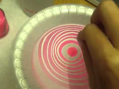 Pink and White Water Marbling