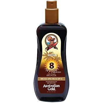 Read more about the article Australian Gold Spray Gel Sunscreen With Instant Bronzer Broad Spectrum SPF 8